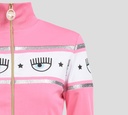 Chiara Ferragni - SWEATER CON CIERRE ROSADO CON MAXI LOGO DE OJOS