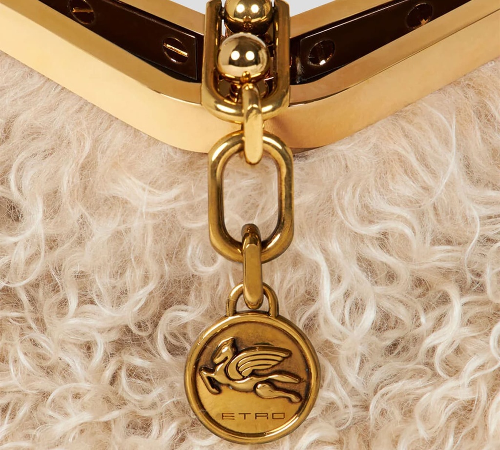 Etro - CARTERA MARRON PELUDA