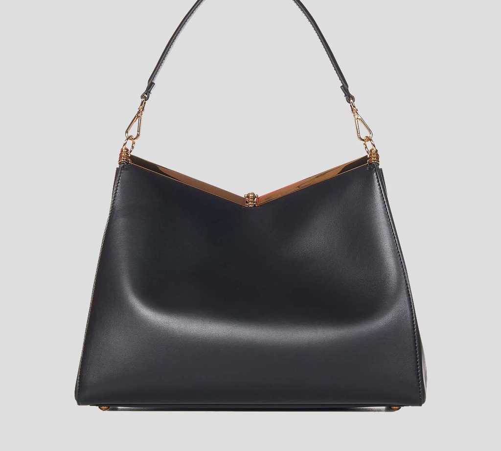 Etro - CARTERA NEGRA MARRON CON DORADO