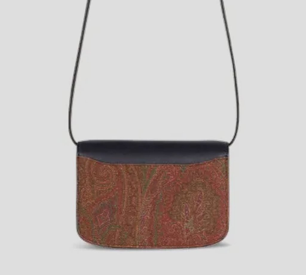 Etro - CARTERA PEQUEÑA CON SOLAPA AZUL Y FLORES