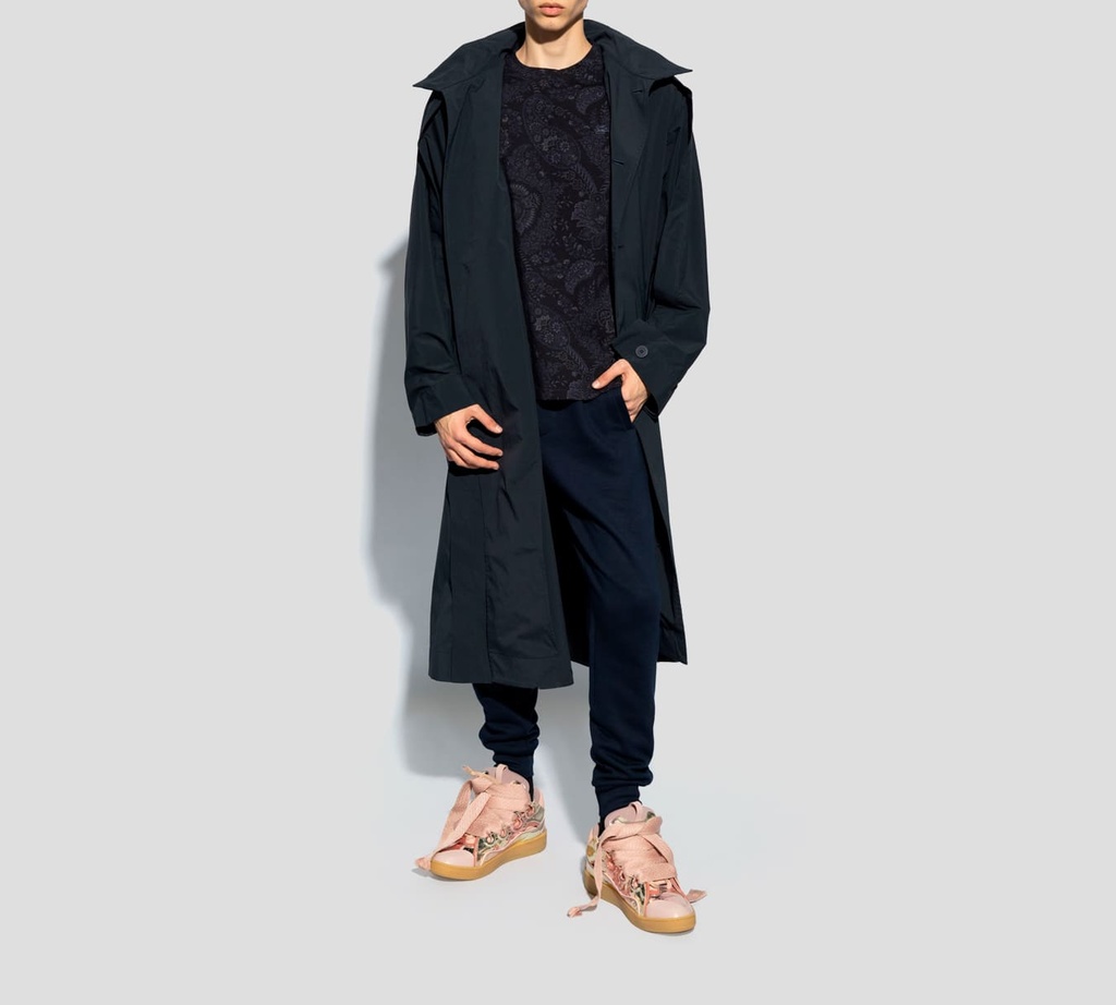 Etro - FRANELA AZL CON DISEÑO DESGASTADO