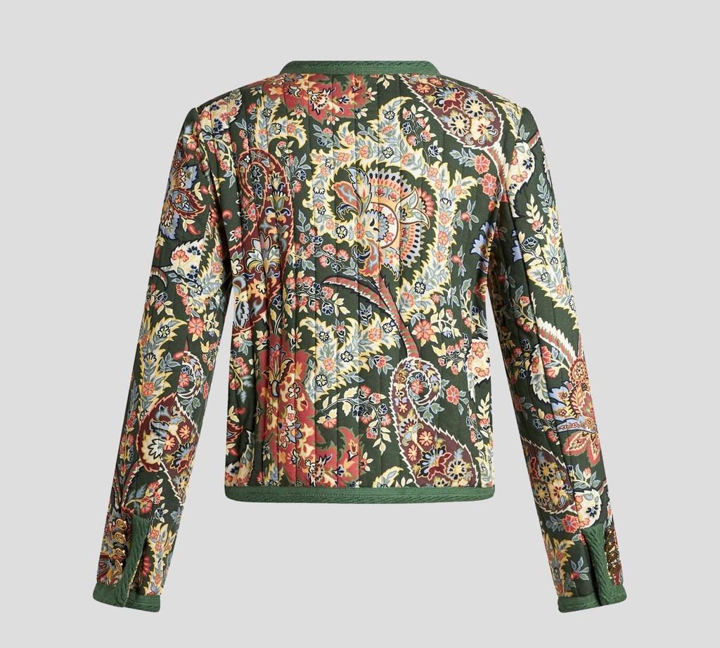 Etro - CHAQUETA DE SARGA CON ESTAMPADO PAISLEY