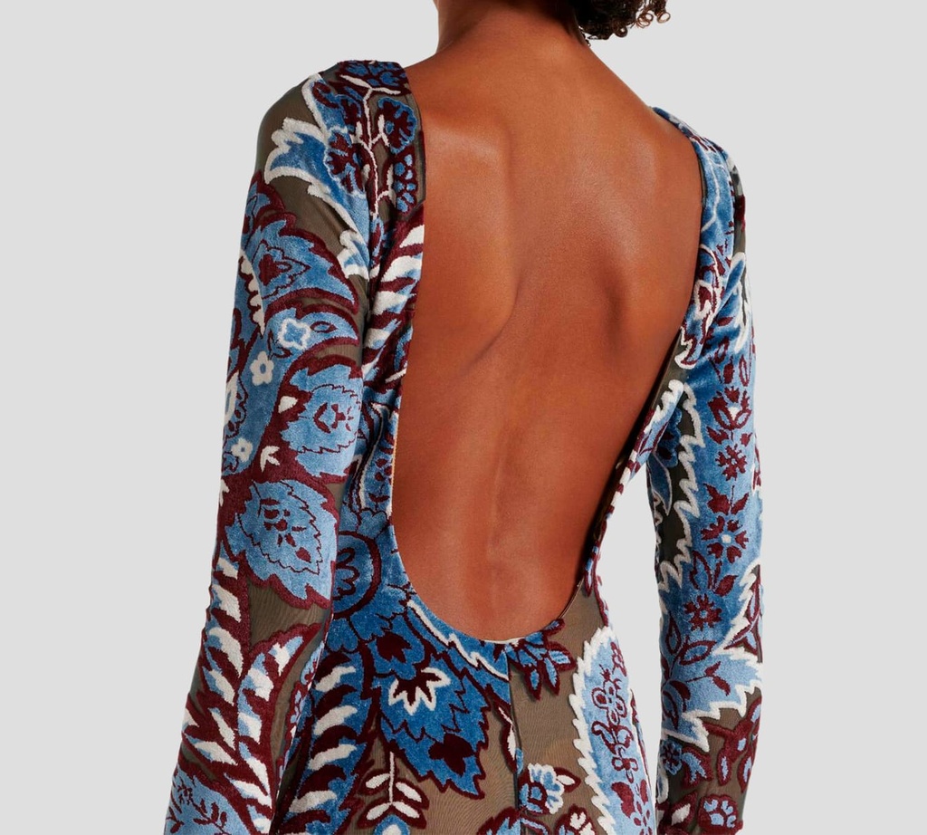 Etro - VESTIDO DE PUNTO CON ESTAMPADO PAISLEY