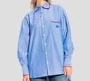 Etro - CAMISA OXFORD CON LOGO BORDADO Y BOLSILLO FRONTAL