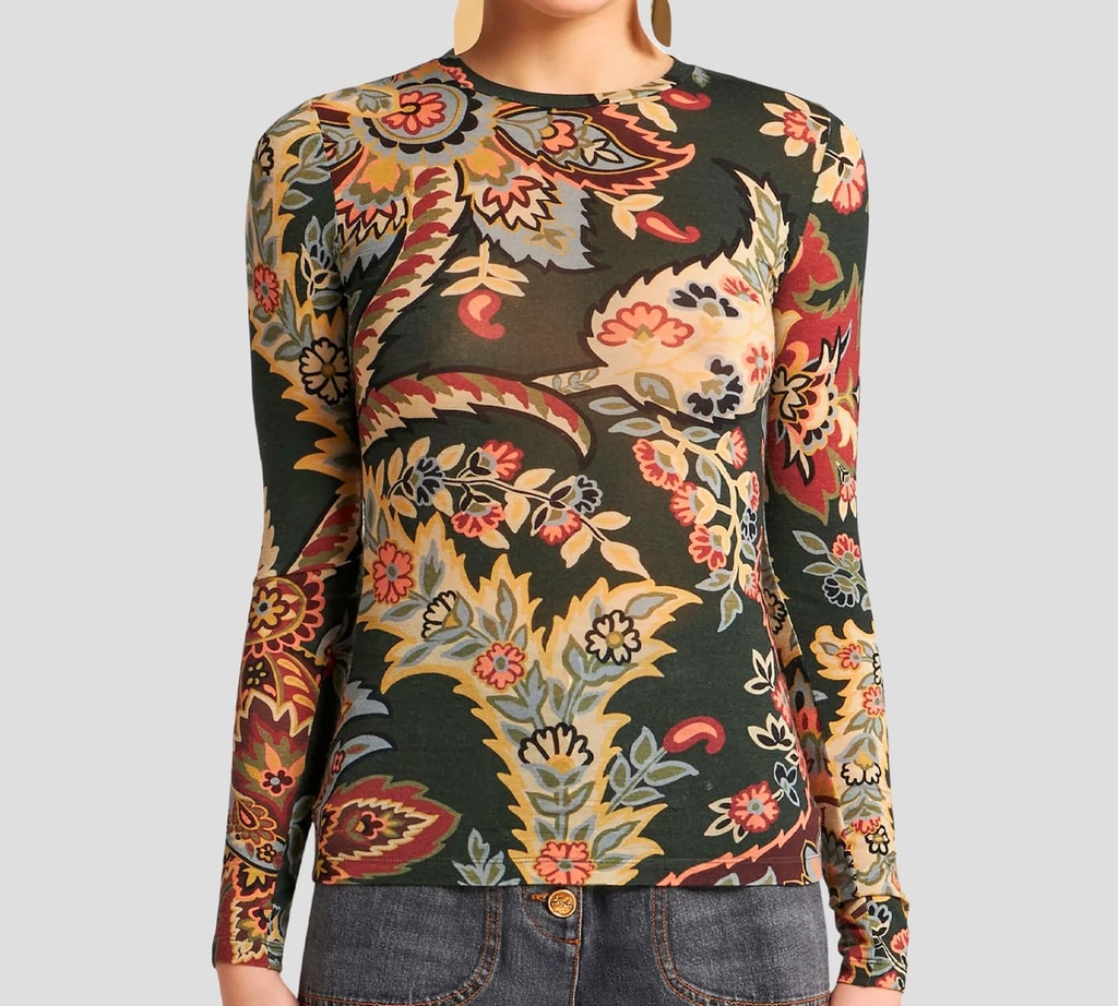 Etro - SWEATER CON ESTAMPADO PAISLEY