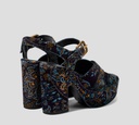 Etro - SANDALIAS DE PLATAFORMA EN TERCIOPELO CON ESTAMPADO PAISLEY