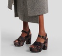 Etro - SANDALIAS DE PLATAFORMA EN TERCIOPELO CON ESTAMPADO PAISLEY