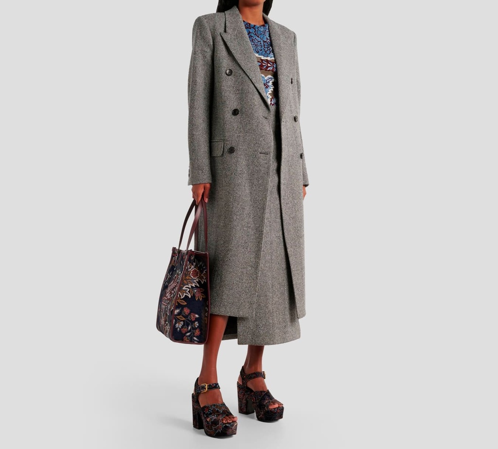 Etro - SANDALIAS DE PLATAFORMA EN TERCIOPELO CON ESTAMPADO PAISLEY