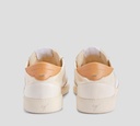 Giuseppe Zanotti - ZAPATOS EN LONA Y CUERO OFF WHITE CON DETALLE MARRÓN