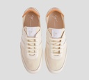 Giuseppe Zanotti - ZAPATOS EN LONA Y CUERO OFF WHITE CON DETALLE MARRÓN