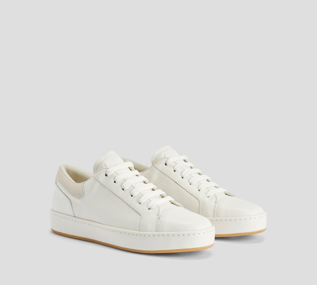 Giuseppe Zanotti - ZAPATOS BLANCOS CON BORDE CAMEL