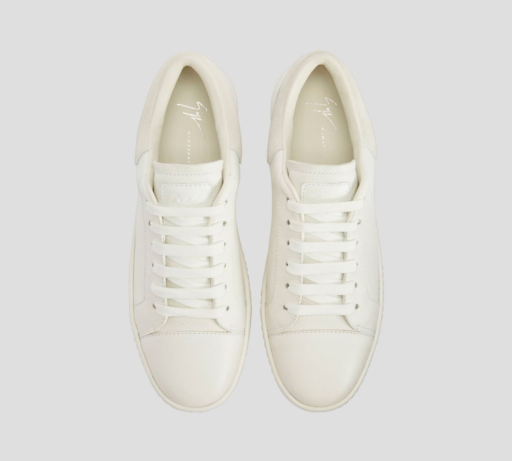 Giuseppe Zanotti - ZAPATOS BLANCOS CON BORDE CAMEL