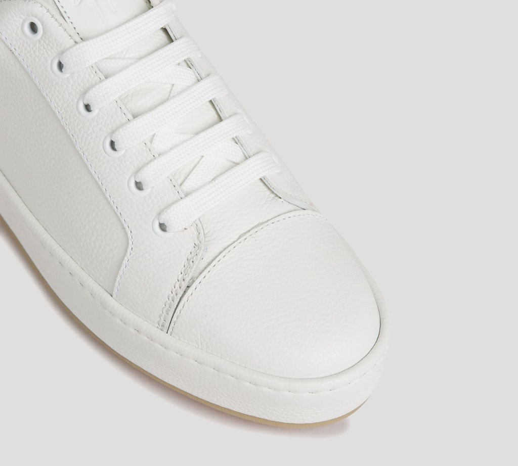 Giuseppe Zanotti - ZAPATOS BLANCOS CON BORDE CAMEL