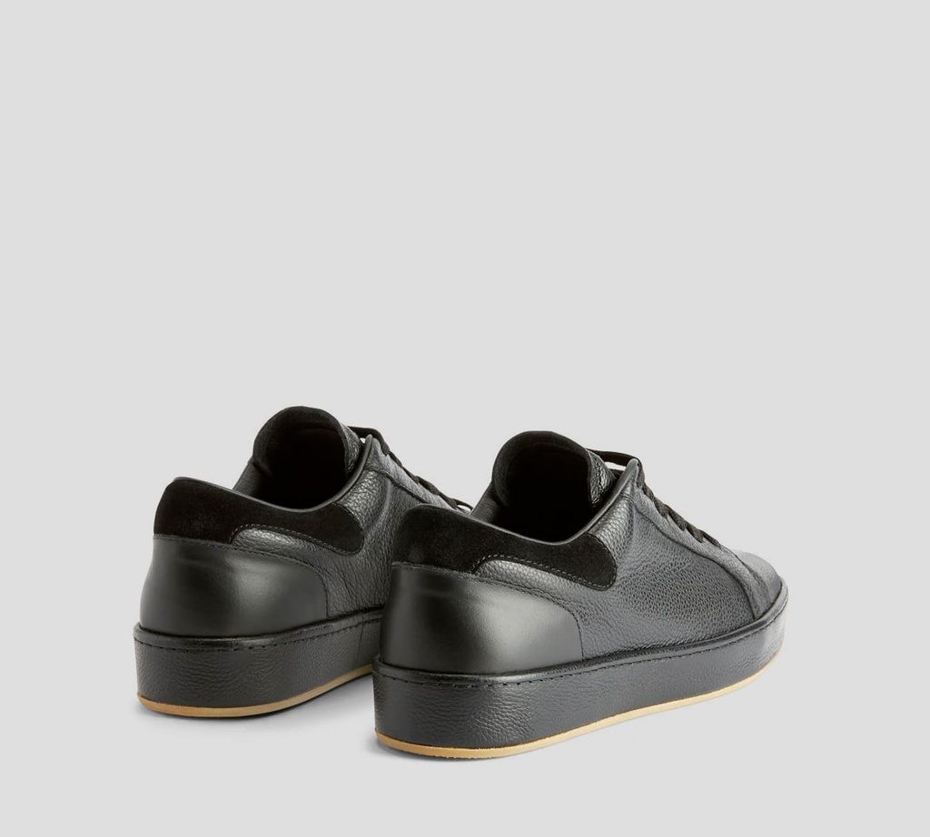 Giuseppe Zanotti - ZAPATOS NEGROS CON BORDE CAMEL