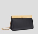 Giuseppe Zanotti - CARTERA DE HOMBRO NEGRA CON BORDE DORADO