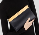 Giuseppe Zanotti - CARTERA DE HOMBRO NEGRA CON BORDE DORADO