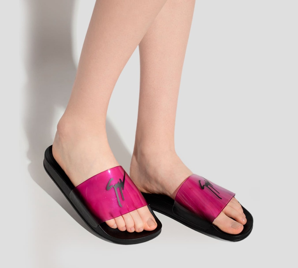 Giuseppe Zanotti - SANDALIA NEGRA/FUXIA