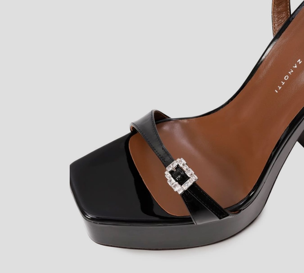 Giuseppe Zanotti - SANDALIA ALTA DE PATENTE Y PLATAFORMA