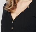 Elisabetta Franchi - VESTIDO NEGRO ACANALADO CON CINTURON
