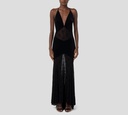 Elisabetta Franchi - VESTIDO NEGRO DE GAMUSA