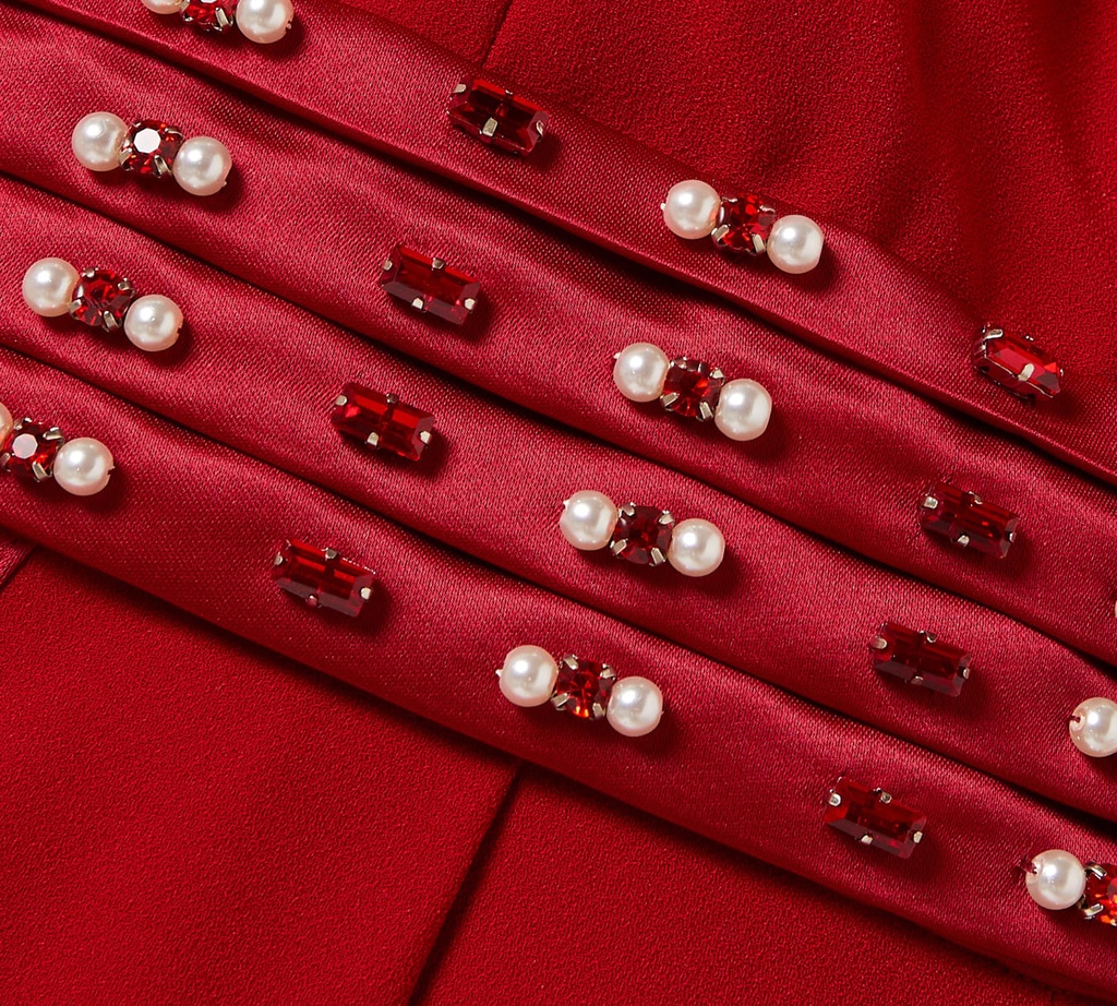 Elisabetta Franchi - ENTERIZO SIN MANGAS CON CINTURON Y PEDRERIA