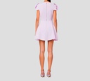 Elisabetta Franchi - VESTIDO DE MANGA TIPO HOMBRERA LILA