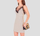 Elisabetta Franchi - VESTIDO BEIGE CON ESTAMPADO DE FLORES