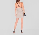 Elisabetta Franchi - VESTIDO BEIGE CON ESTAMPADO DE FLORES
