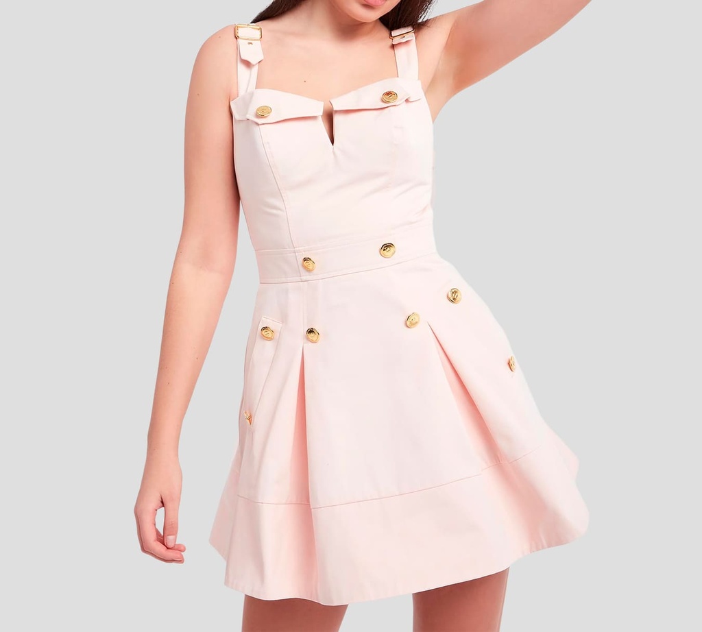 Elisabetta Franchi - VESTIDO ROSADO DE CINTAS BA7