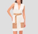 Elisabetta Franchi - VESTIDO TEJIDO CON CINTURON