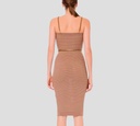 Elisabetta Franchi - VESTIDO ESTILO BAMBU CON CADENAS DORADAS