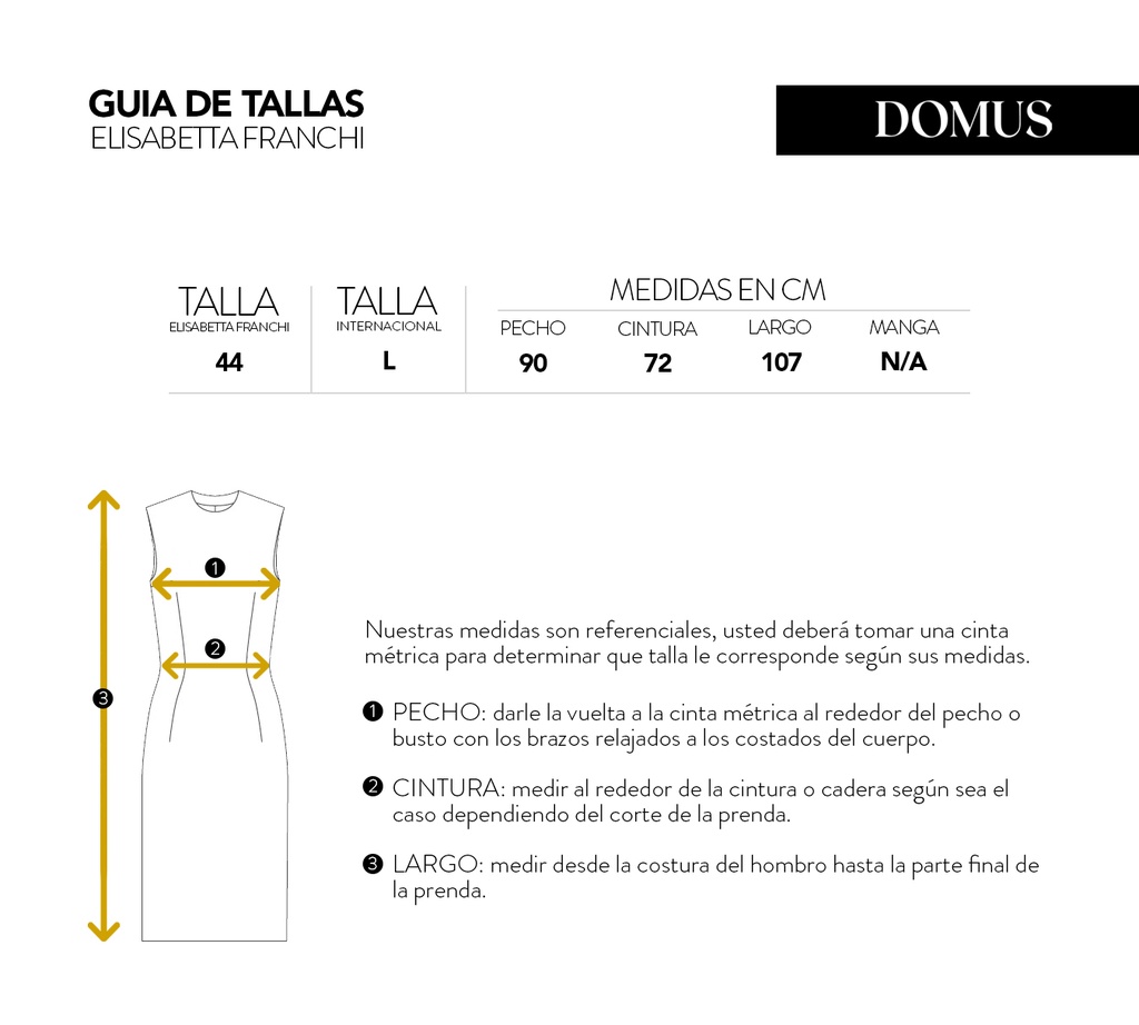 Elisabetta Franchi - VESTIDO ESTILO BAMBU CON CADENAS DORADAS