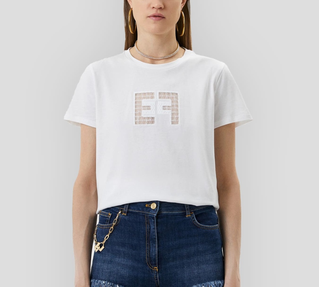 Elisabetta Franchi - FRANELA BASICA CON LOGO