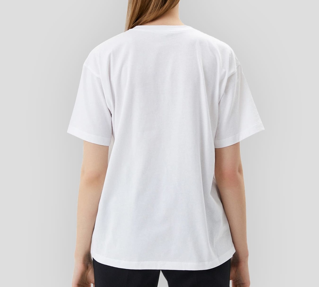 Elisabetta Franchi - FRANELA BLANCA CON LOGO BORDADO
