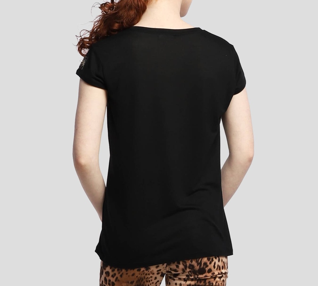 Elisabetta Franchi - FRANELA NEGRA CUELLO EN V