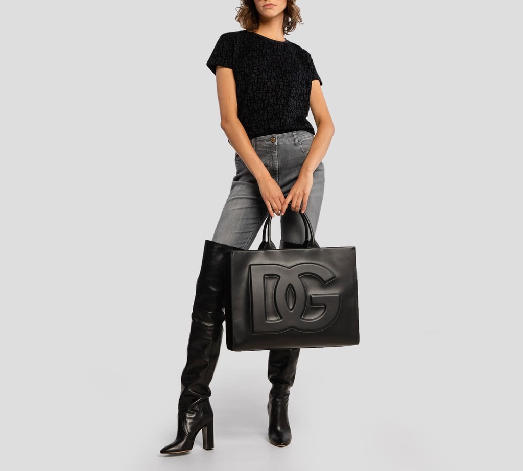 Elisabetta Franchi - FRANELA NEGRA CON PATRON DE LOGO
