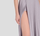 Elisabetta Franchi - VESTIDO MORADO BRILLANTE PLISADO