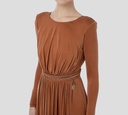 Elisabetta Franchi - VESTIDO NARANJA CLARO CON DETALLES DORADOS