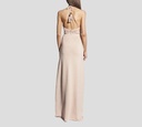 Elisabetta Franchi - VESTIDO NUDE TEJIDO EN EL PECHO