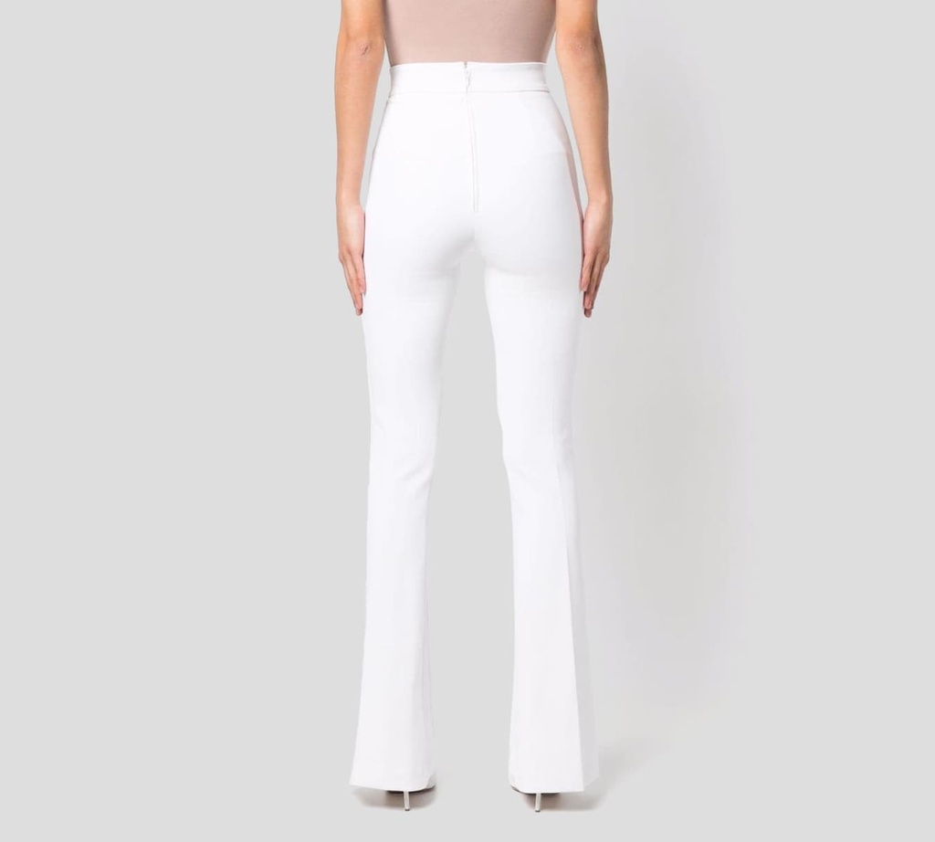 Elisabetta Franchi - PANTALON BLANCO BOTA ANCHA
