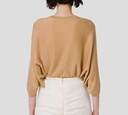 Elisabetta Franchi - PULL OVER CAMEL CUELLO EN V