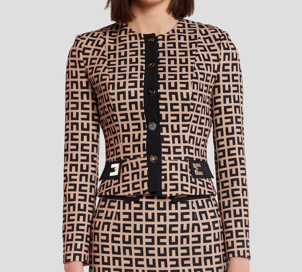 Elisabetta Franchi - BLAZER CON PATRON DE LOGO 1