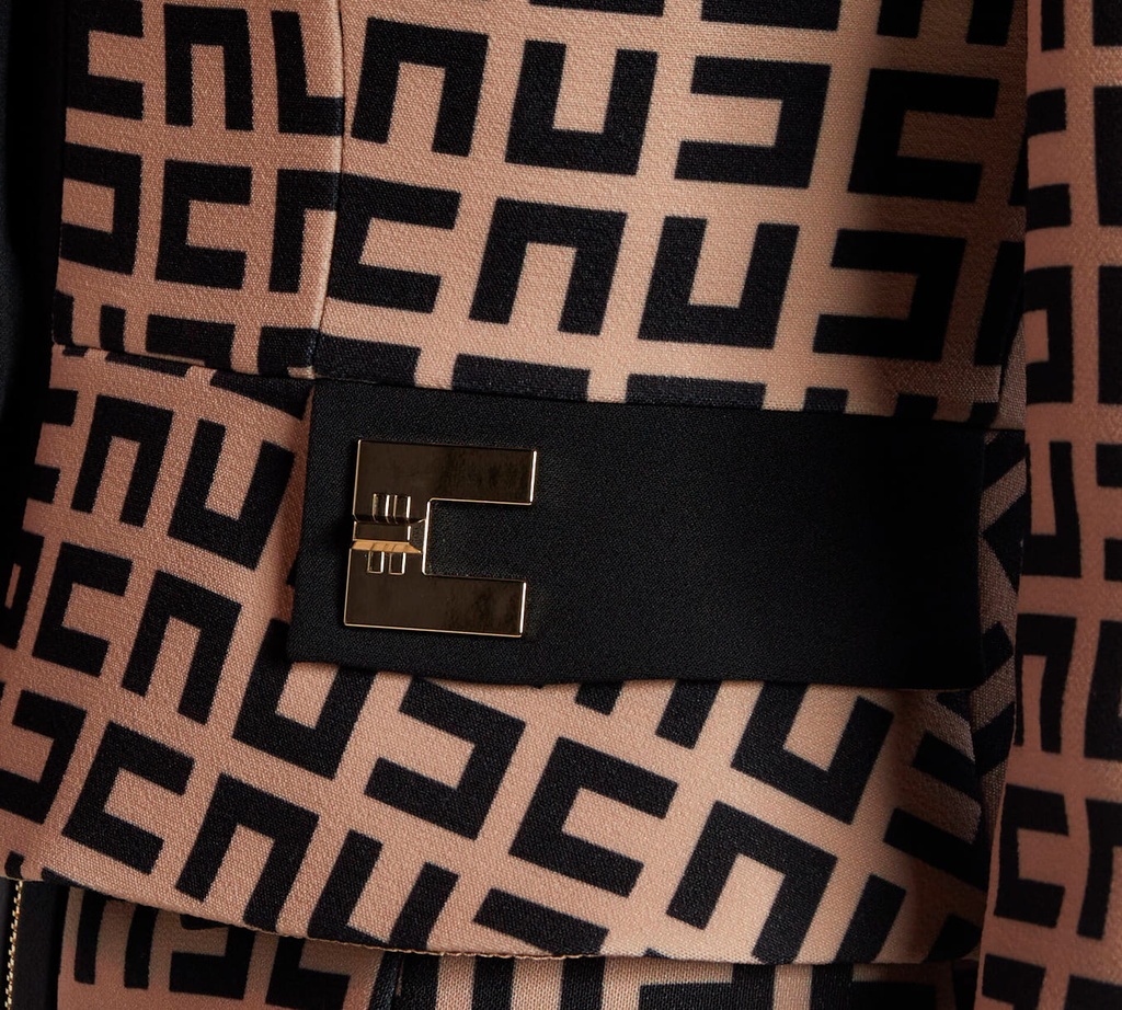 Elisabetta Franchi - BLAZER CON PATRON DE LOGO 1