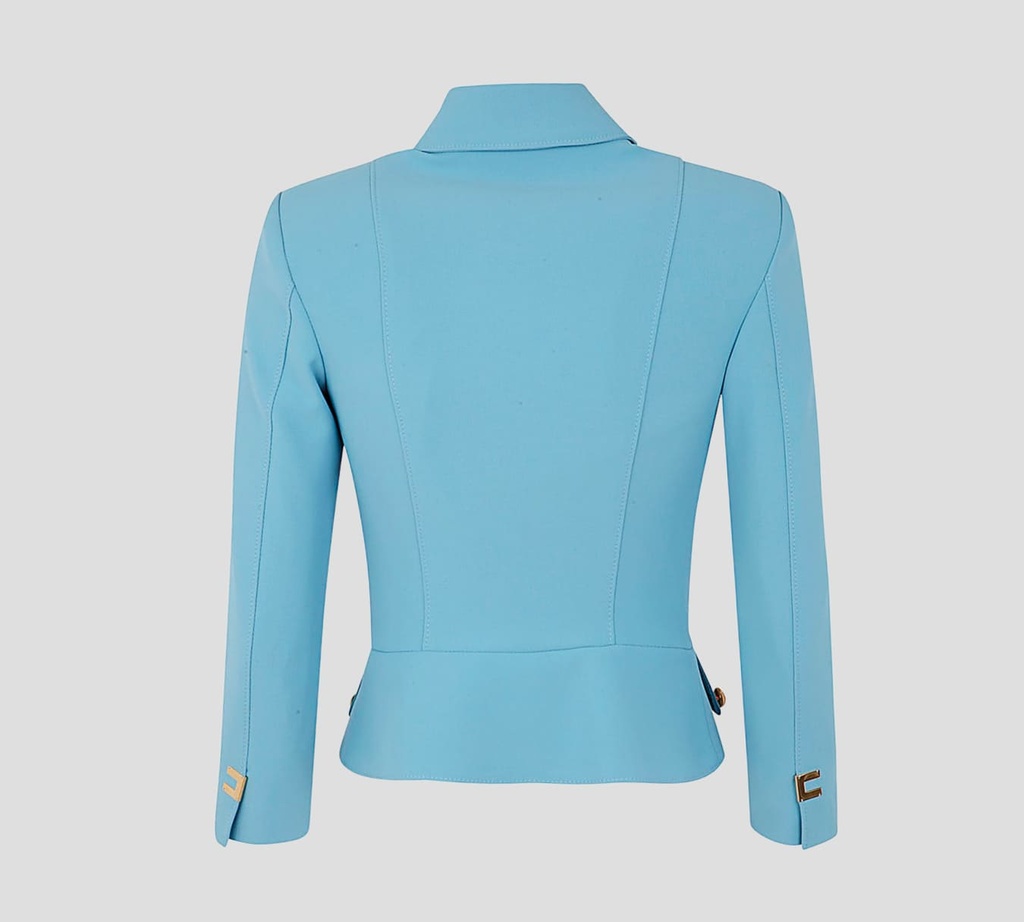 Elisabetta Franchi - BLAZER AZUL CON BOTONES DORADOS