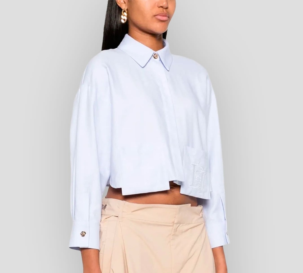 Elisabetta Franchi - BLUSA CON BOTONES EN LOS PUÑOS