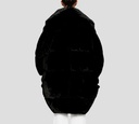 Elisabetta Franchi - ABRIGO NEGRO BRILLANTE Y LARGO