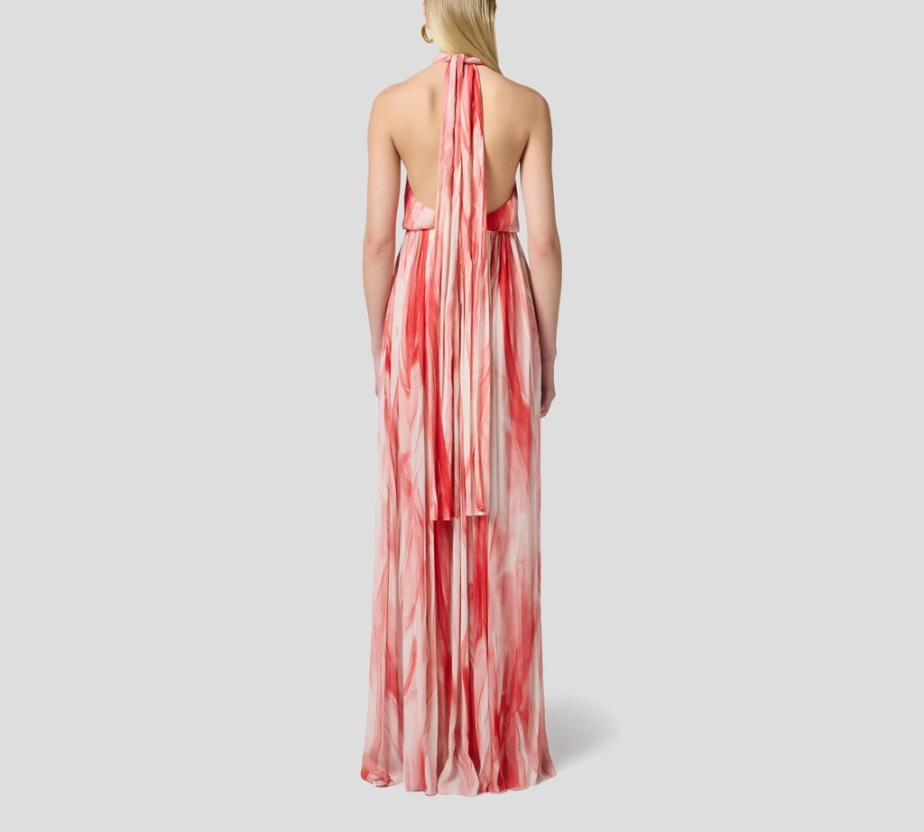 Elisabetta Franchi - VESTIDO DE VISCOSA CON ESTAMPADO DE TUL