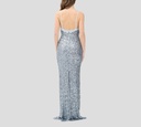 Elisabetta Franchi - VESTIDO LARGO DE LENTEJUELAS CON DETALLES DE ENCAJE
