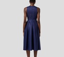 Elisabetta Franchi - VESTIDO DE POPELINA DE ALGODÓN POR DEBAJO DE LA RODILLA