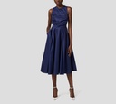 Elisabetta Franchi - VESTIDO DE POPELINA DE ALGODÓN POR DEBAJO DE LA RODILLA